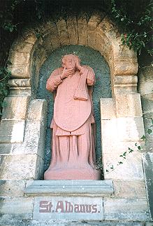 St. Alban-Statue in Bodenheim